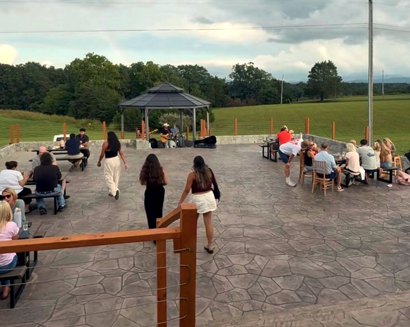 Live music at the gazebo on a summer evening